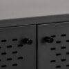 NEWCASTLE 3 Doors Raised Sideboard in Matt Black Powder-Coated Steel - Image 11