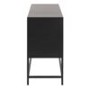 NEWCASTLE 3 Doors Raised Sideboard in Matt Black Powder-Coated Steel - Image 3
