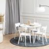 ROXBY Round Dining Table 105cm in White - Image 9