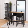 NEWCASTLE Tall 2 Doors Display Cabinet in Matt Black Powder-Coated Steel - Image 6