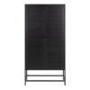 NEWCASTLE 2 Doors Cabinet in Matt Black Powder-Coated Steel - Image 2
