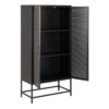 NEWCASTLE 2 Doors Cabinet in Matt Black Powder-Coated Steel - Image 4