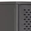 NEWCASTLE 2 Doors Cabinet in Matt Black Powder-Coated Steel - Image 9