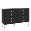 SOFTLINE 4+4 Wide Chest in Black