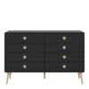 SOFTLINE 4+4 Wide Chest in Black - Image 2