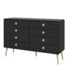 SOFTLINE 4+4 Wide Chest in Black - Image 3