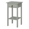 TROMSO 1 Drawer Nightstand in Olive with Leather Handles - Image 2