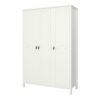 TROMSO 3 Doors Wardrobe with Leather Handles in White - Image 3