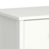 TROMSO 3 Doors Wardrobe with Leather Handles in White - Image 4