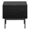SOMA Bedside Table with 2 Drawers in Granulated Black & Brushed Black - Image 5