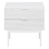 SOMA Bedside Table with 2 Drawers in Granulated Pure White & Brushed White - Image 2