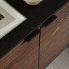 SOMA Sideboard with 2 Doors 3 Drawers in Granulated Black & Brush Espresso - Image 4