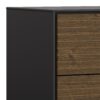 SOMA Sideboard with 2 Doors 3 Drawers in Granulated Black & Brush Espresso - Image 6
