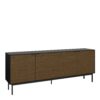 SOMA Sideboard with 4 Doors in Granulated Black & Brushed Espresso