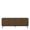 SOMA Sideboard with 4 Doors in Granulated Black & Brushed Espresso - Image 2