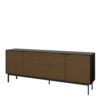 SOMA Sideboard with 4 Doors in Granulated Black & Brushed Espresso - Image 3