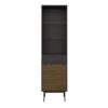 SOMA Showcase with 1 Door 1 Drawer in Granulated Black & Brushed Espresso - Image 2