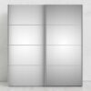 VERONA Sliding Wardrobe 180cm with Mirror Door & 5 Shelves in White - Image 5