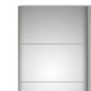 VERONA Sliding Wardrobe 180cm with Mirror Door & 5 Shelves in White - Image 7