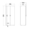 SPACE Package inc. Bedside, Chest & Wardrobe in White - Image 13