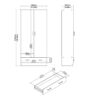 SPACE Wardrobe with 2 Doors & 1 Drawer in Oak - Image 11
