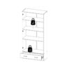 SPACE Wardrobe with 2 Doors & 1 Drawer in Oak - Image 13