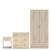 SPACE Package inc. Bedside, Chest & Wardrobe in Oak