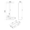 SPACE Package inc. Bedside, Chest & Wardrobe in Oak - Image 13