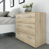 SPACE Package inc. Bedside, Chest & Wardrobe in Oak - Image 8