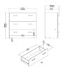 SPACE Package inc. Bedside, Chest & Wardrobe in Oak - Image 9