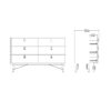 RY Wide Double Chest of 6 Drawers in Jackson Hickory Oak - Image 10