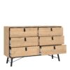 RY Wide Double Chest of 6 Drawers in Jackson Hickory Oak - Image 5