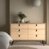 RY Wide Double Chest of 6 Drawers in Jackson Hickory Oak - Image 6