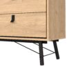 RY Wide Double Chest of 6 Drawers in Jackson Hickory Oak - Image 7