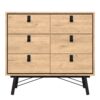 RY Double Chest of 6 Drawers in Jackson Hickory Oak - Image 2
