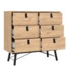 RY Double Chest of 6 Drawers in Jackson Hickory Oak - Image 5