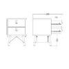 RY Bedside Cabinet with 2 Drawers in Jackson Hickory Oak - Image 10