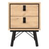 RY Bedside Cabinet with 2 Drawers in Jackson Hickory Oak - Image 2