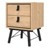 RY Bedside Cabinet with 2 Drawers in Jackson Hickory Oak - Image 3
