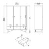 RY Package inc. Wardrobe 3 Doors 3 Drawers, Double chest of 6 Drawers & Bedside Cabinet 2 Drawers in Matt Black Walnut - Image 13