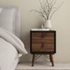 RY Package inc. Wardrobe 3 Doors 3 Drawers, Double chest of 6 Drawers & Bedside Cabinet 2 Drawers in Matt Black Walnut - Image 4