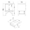 RY Package inc. Wardrobe 3 Doors 3 Drawers, Double chest of 6 Drawers & Bedside Cabinet 2 Drawers in Matt Black Walnut - Image 5
