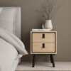 RY Package inc. Wardrobe 3 Doors 3 Drawers, Double Chest of 6 Drawers & Bedside Cabinet 2 Drawers in Jackson Hickory Oak - Image 4