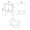 RY Package inc. Wardrobe 3 Doors 3 Drawers, Double Chest of 6 Drawers & Bedside Cabinet 2 Drawers in Jackson Hickory Oak - Image 5