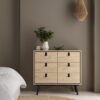 RY Package inc. Wardrobe 3 Doors 3 Drawers, Double Chest of 6 Drawers & Bedside Cabinet 2 Drawers in Jackson Hickory Oak - Image 8