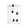 UPPSALA Open Mobile Wardrobe Unit in White - Image 10