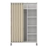 UPPSALA Open Mobile Wardrobe Unit in White - Image 2