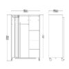UPPSALA Open Mobile Wardrobe Unit in White - Image 8