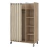 UPPSALA Open Mobile Wardrobe Unit in Jackson Hickory Oak - Image 3