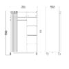 UPPSALA Open Mobile Wardrobe Unit in Jackson Hickory Oak - Image 8